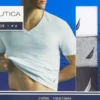 Camisetas cuello en V Náutica para hombre. Paquete de 3