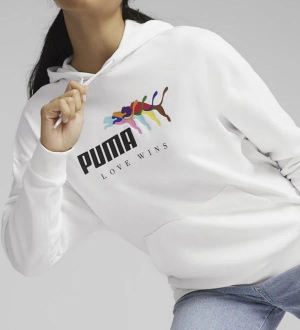 Buzo con capucha PUMA ESS+ LOVE WINS para mujer