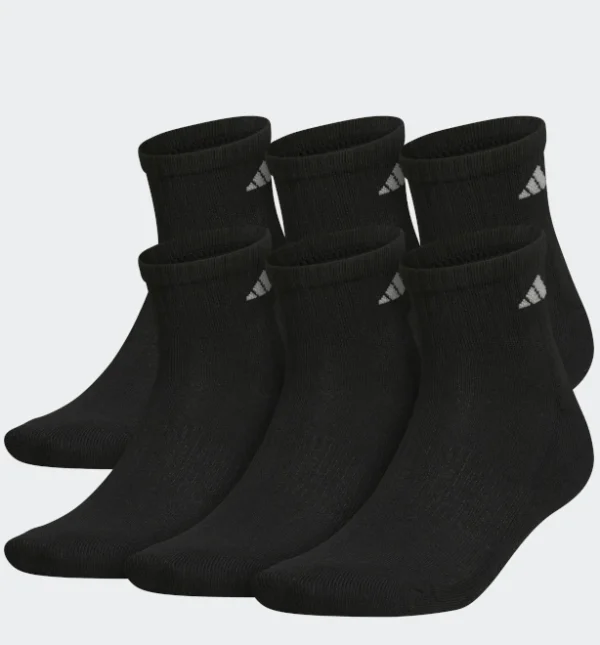 Medias Adidas Deportivas. Paquete de 6 pares