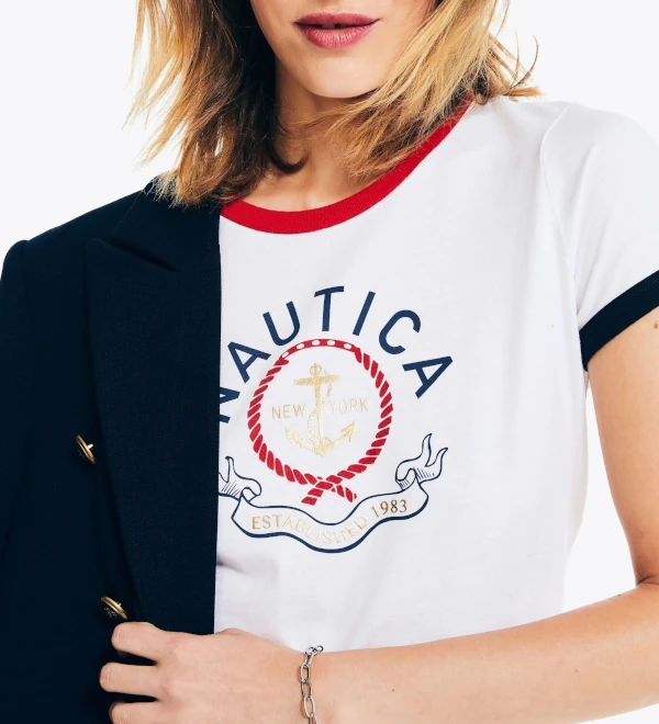 Camiseta para mujer Heritage Foil Logo Nautica