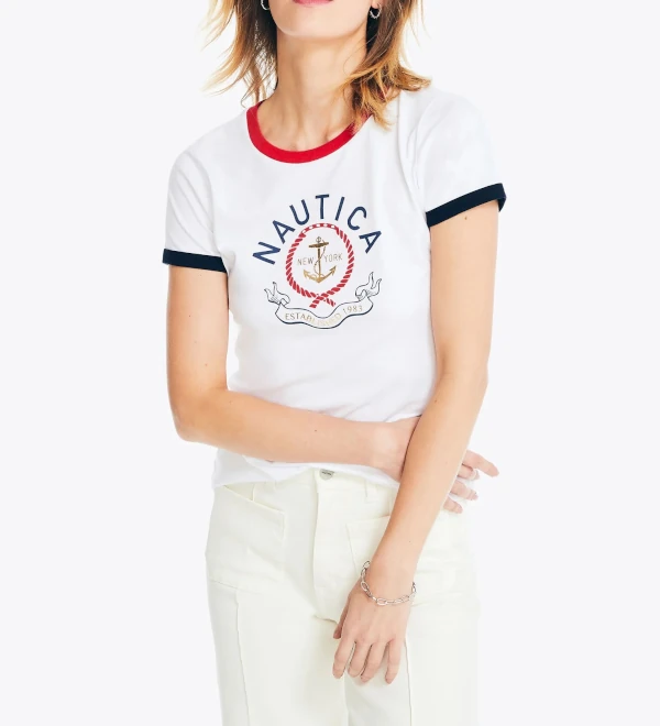 Camiseta para mujer Heritage Foil Logo Nautica