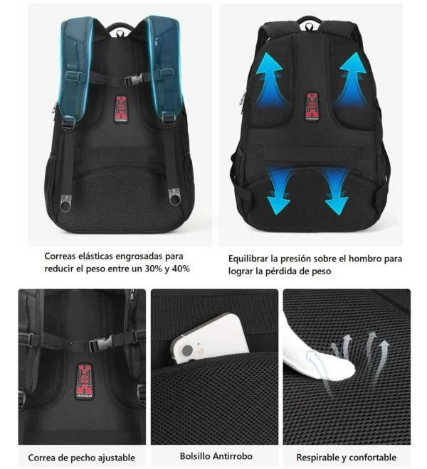 CROSSGEAR Mochila Viaje para Laptop 15,6" Backpack