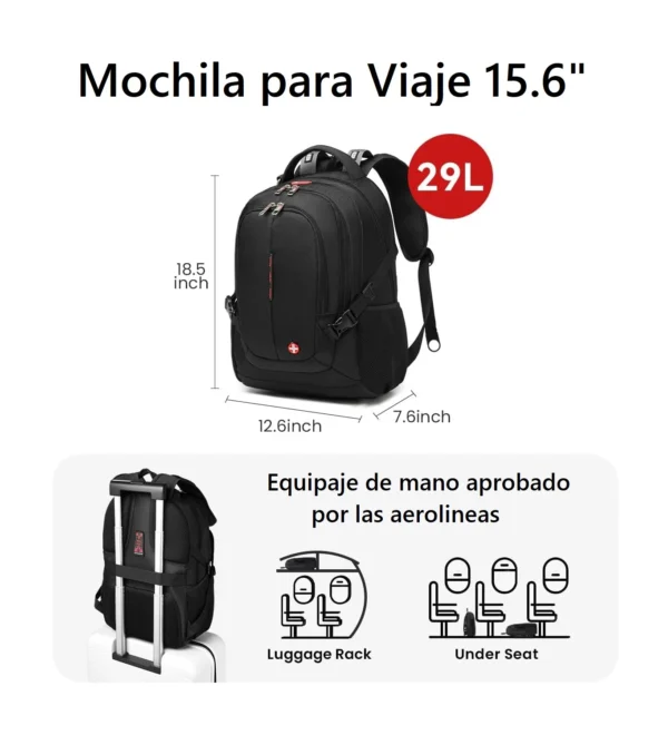 CROSSGEAR Mochila Viaje para Laptop 15,6" Backpack