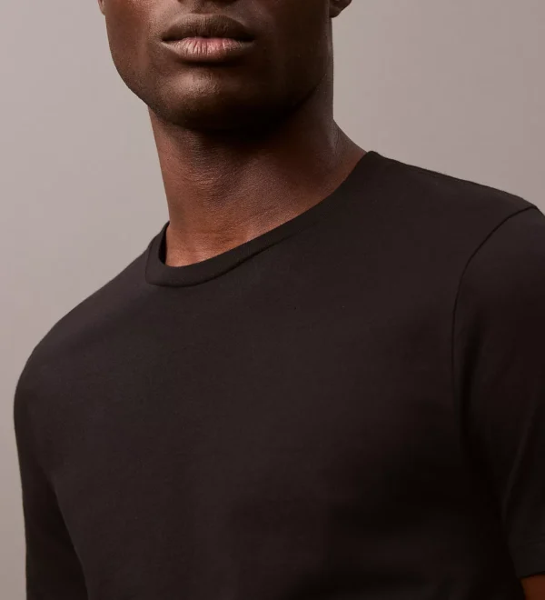 Camiseta Negra Calvin Klein Hombre. Paquete de 3.