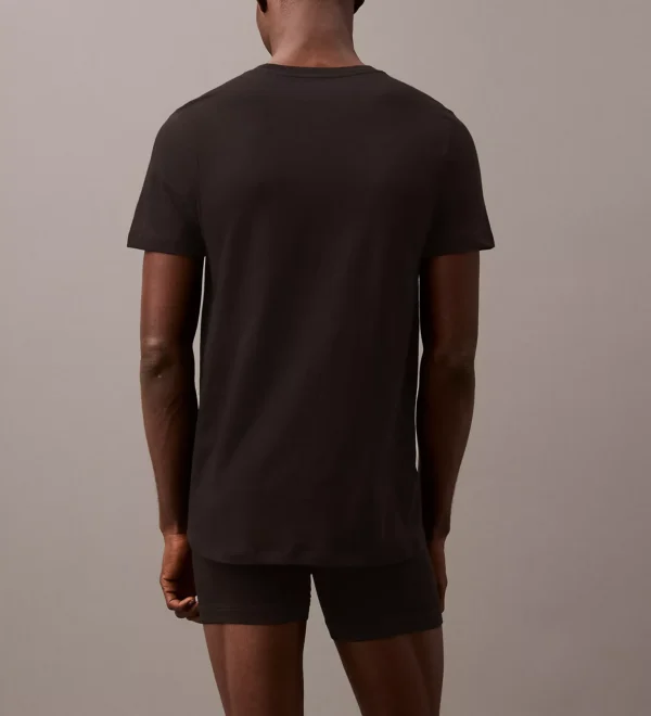 Camiseta Negra Calvin Klein Hombre. Paquete de 3.