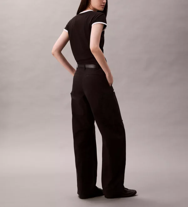 Pantalón Calvin Klein Canvas Tiro Alto para Mujer