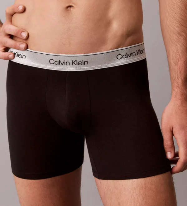 Boxers Calvin Klein Algodón Stretch Metallic - Paquete de 3