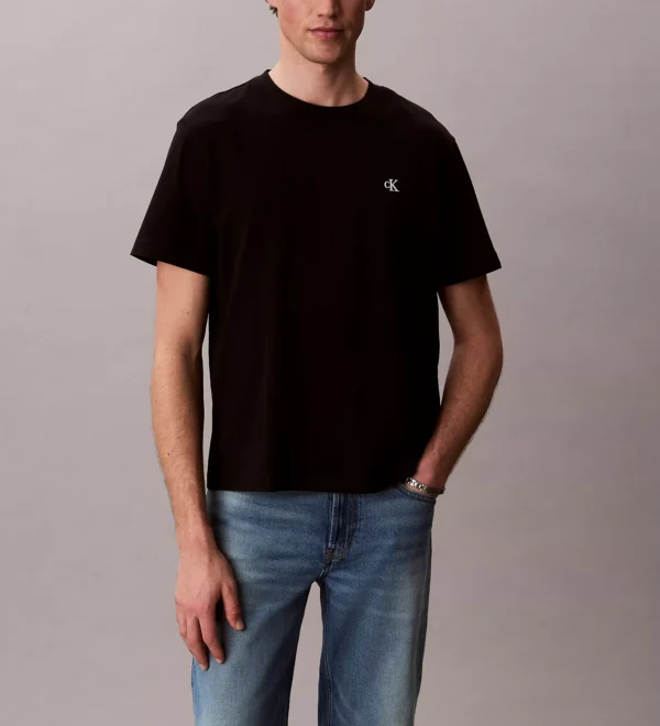 Camiseta Calvin Klein Hombre - Embroidered Monogram Relaxed